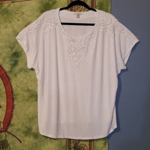 Beautiful macrame white blouse